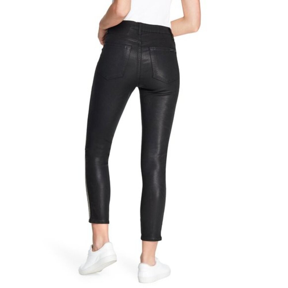 NWT 7 For All Mankind black stripe skinny jeans - Picture 8 of 13